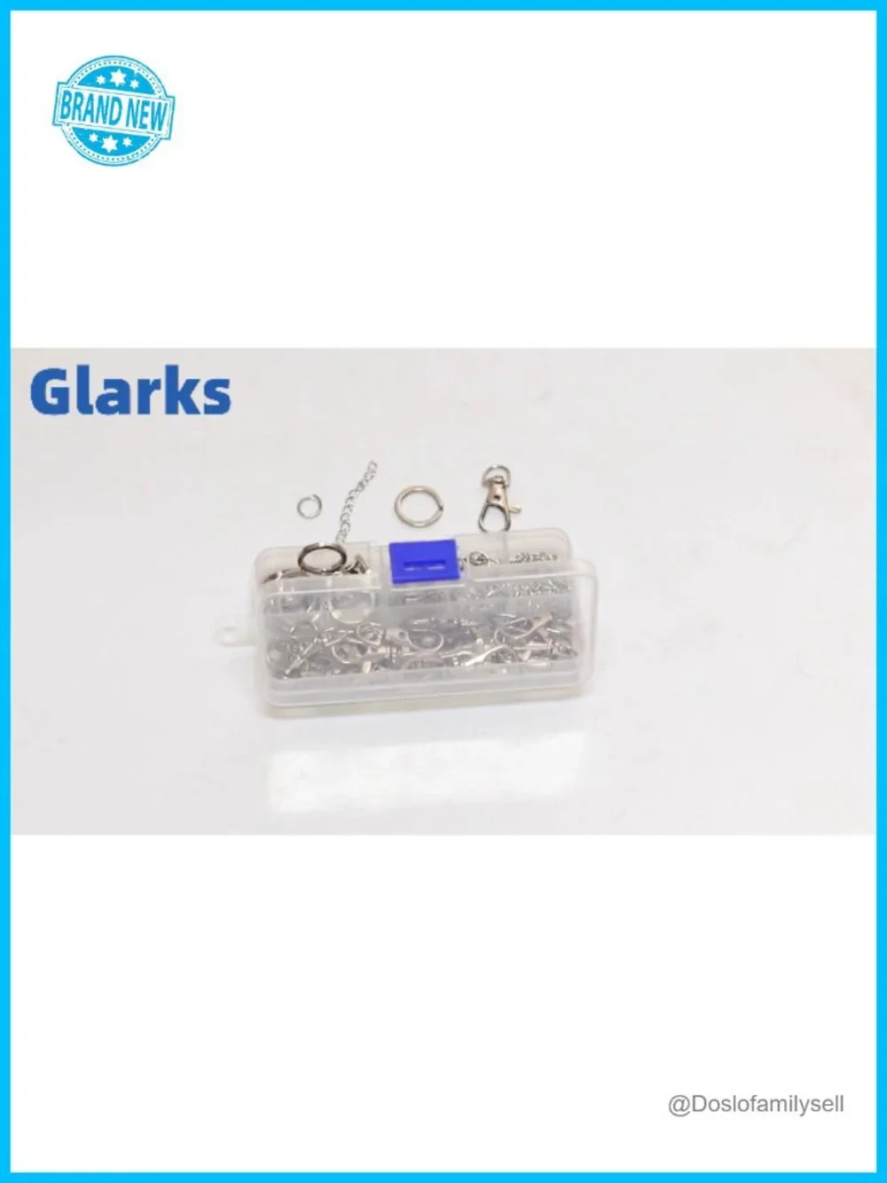 125pcs Silver Keychain Making Kit with Clips, Rings & Jump Rings